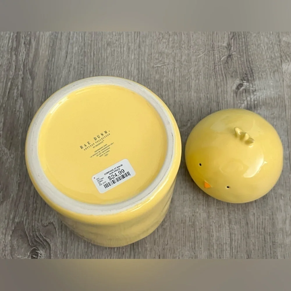 Rae Dunn Yellow Tweet Jar Canister Easter
